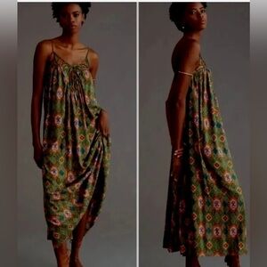 Anthropologie boho drama beach midi dress sz small